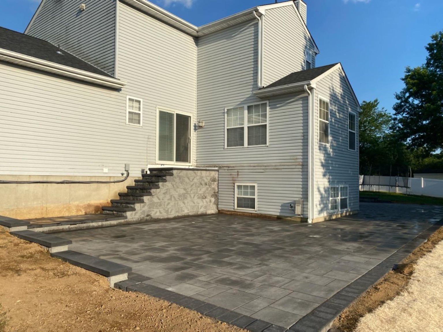 Large paver patio