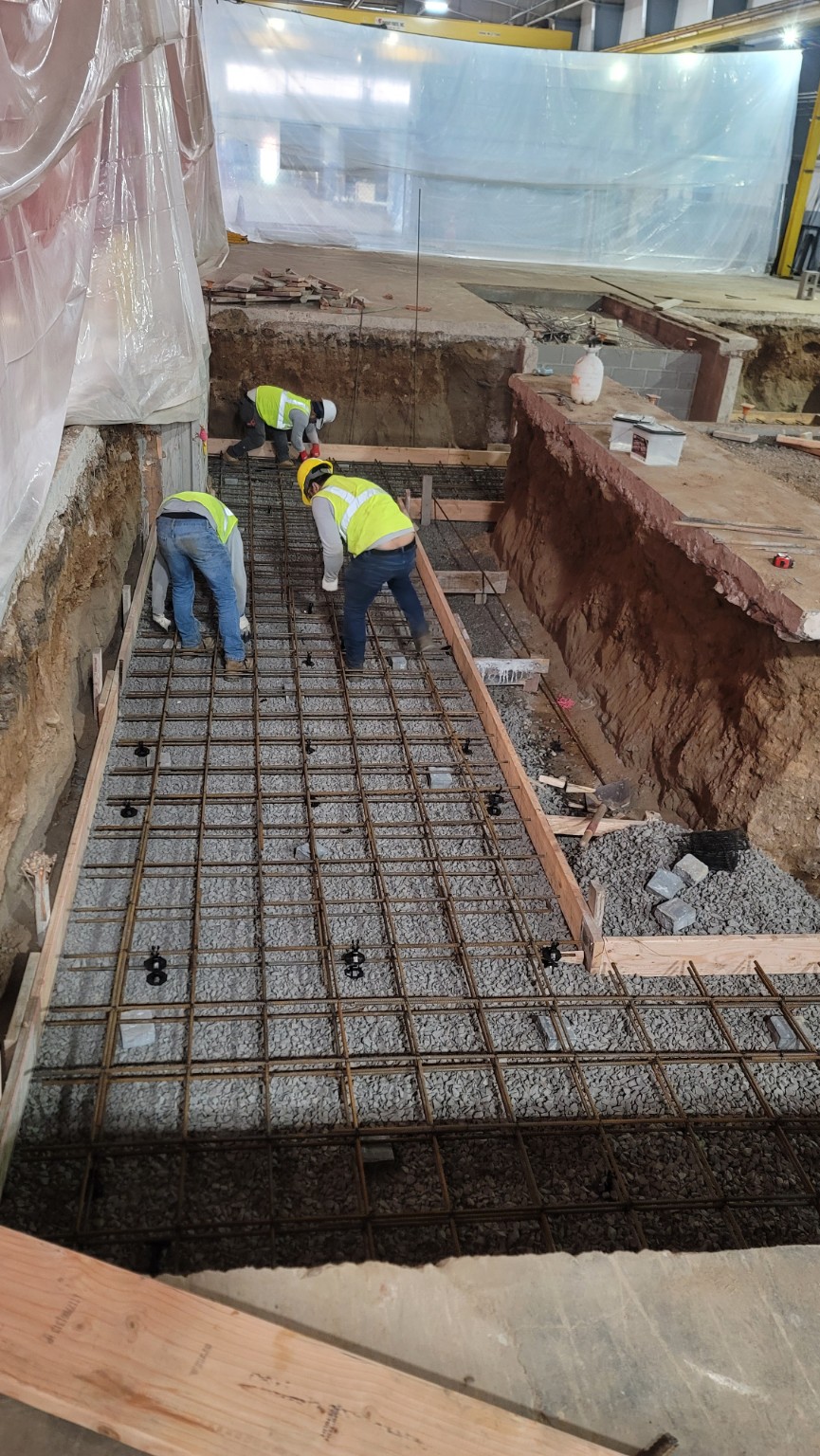 Rebar foundation preparation